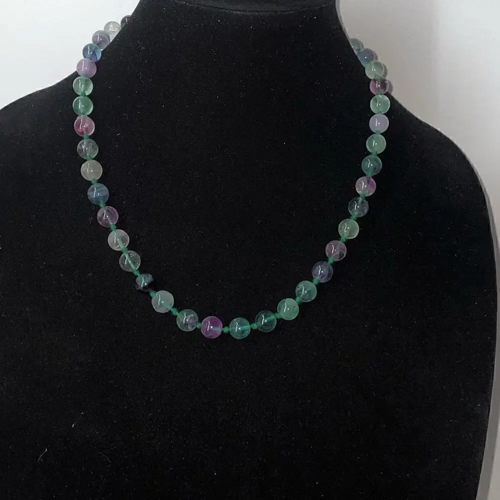 Polished Glass Bead Necklace - Picture 3 of 6